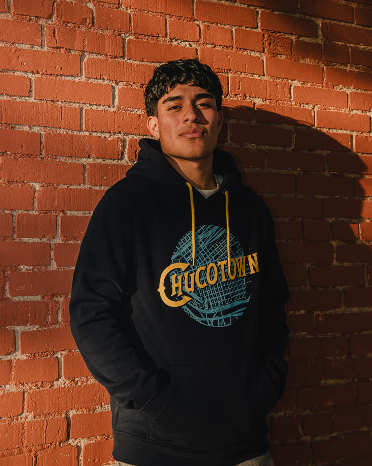 LOCOS CHUCOTOWN MAP HOODIE- NAVY