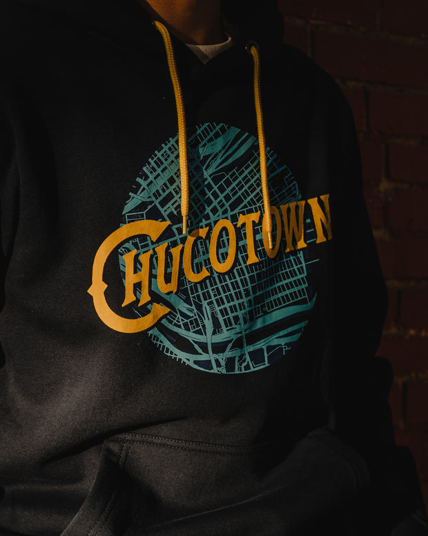 LOCOS CHUCOTOWN MAP HOODIE- NAVY
