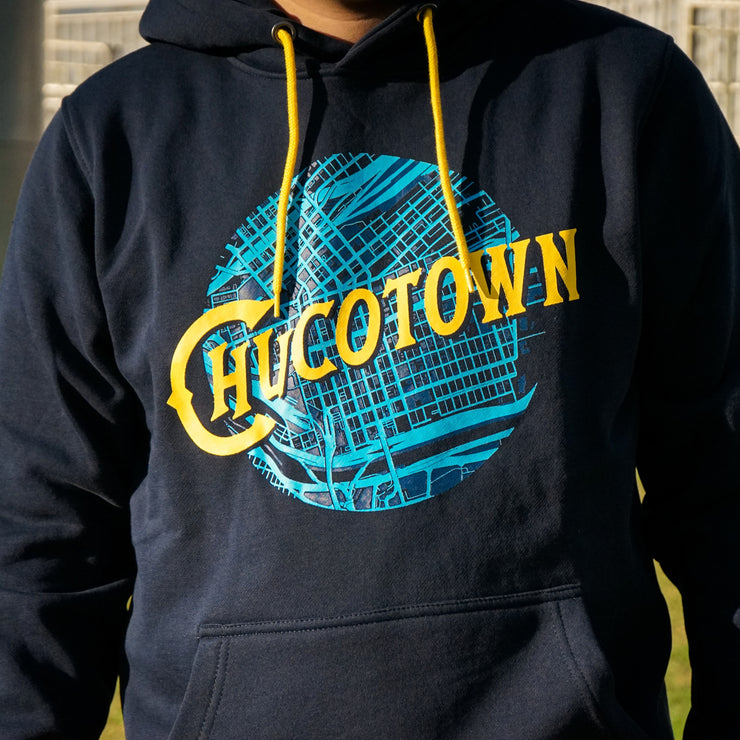 LOCOS CHUCOTOWN MAP HOODIE- NAVY